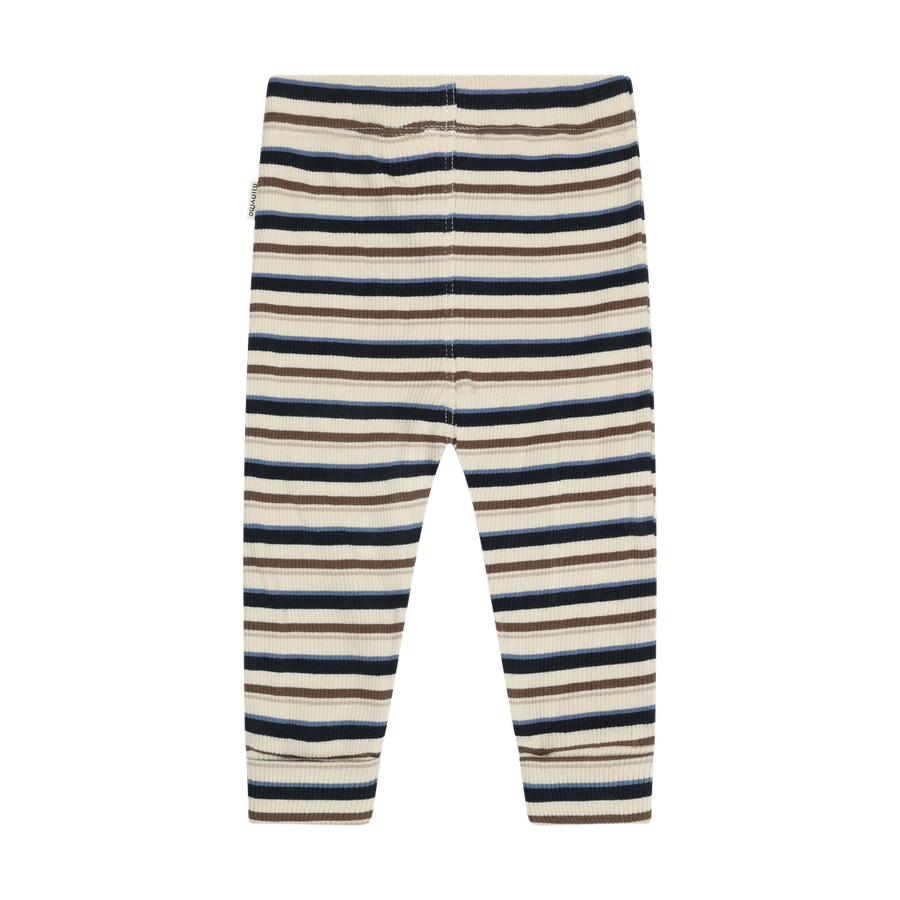 Ribbed Leggings - Dark Sapphire Stripe