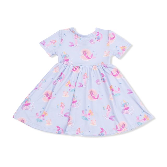 Short Sleeve Twirly Dress - Mermaid Princesses