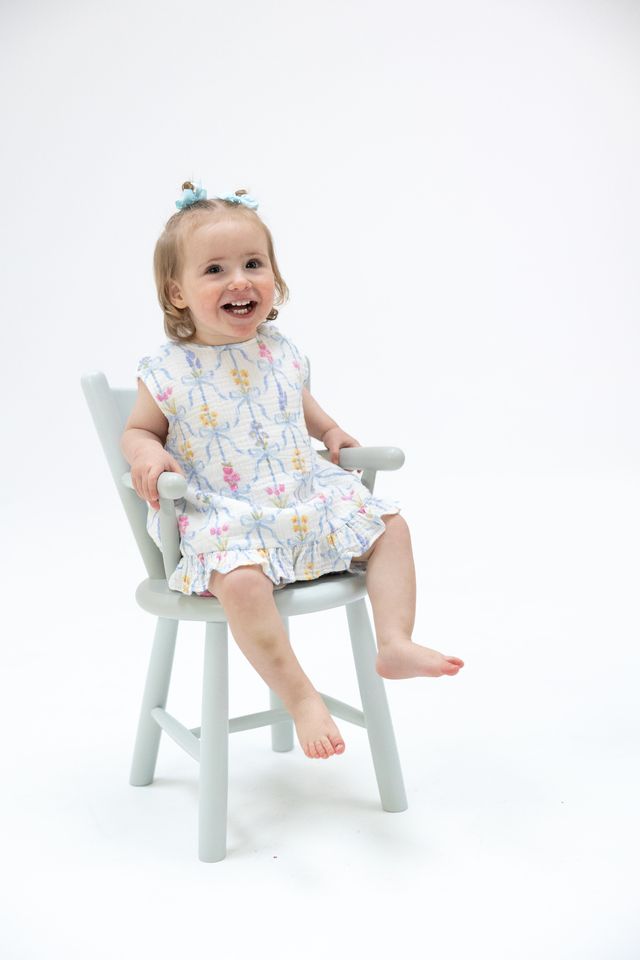 Ruffle Back Top & Bloomer - Ribbon Bouquets