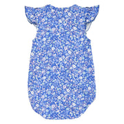 Primrose Frill Short Sleeve Bodysuit - Azure Blue/Nector/Tofu