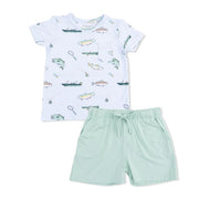 Crew Neck Tee and Short - Fishing