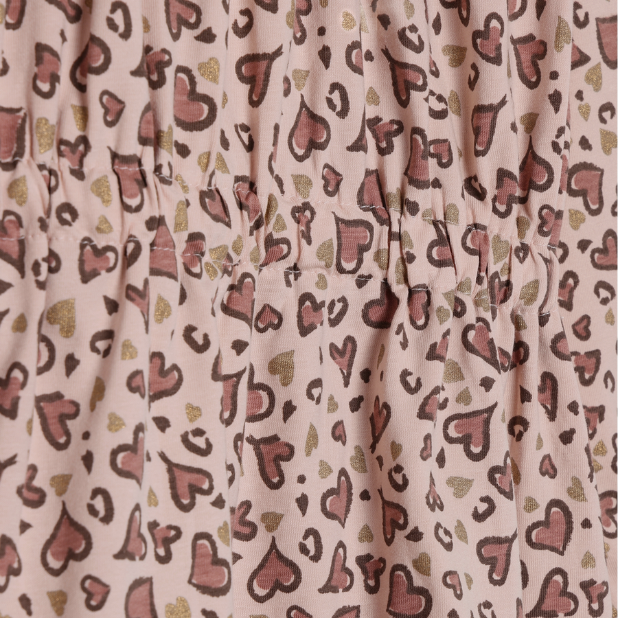 Long Sleeve Heart Dress - Cameo Rose