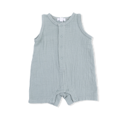 Sleeveless Shortie Romper - Jadeite