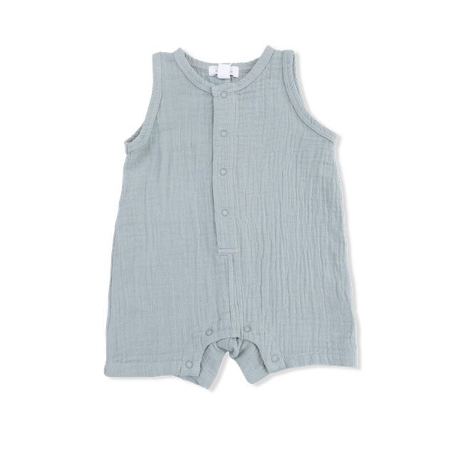 Sleeveless Shortie Romper - Jadeite