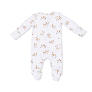 Bamboo Zipper Footie - Explorer Puppy