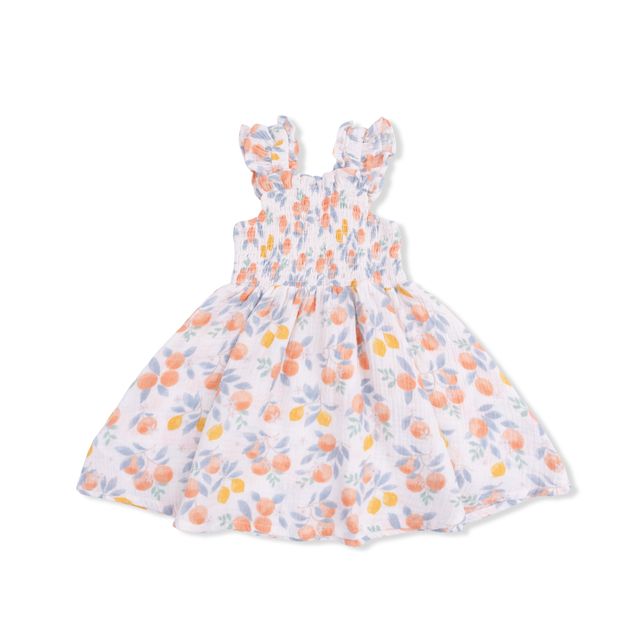 Smocked Sundress with Bloomer -Citrus Floral