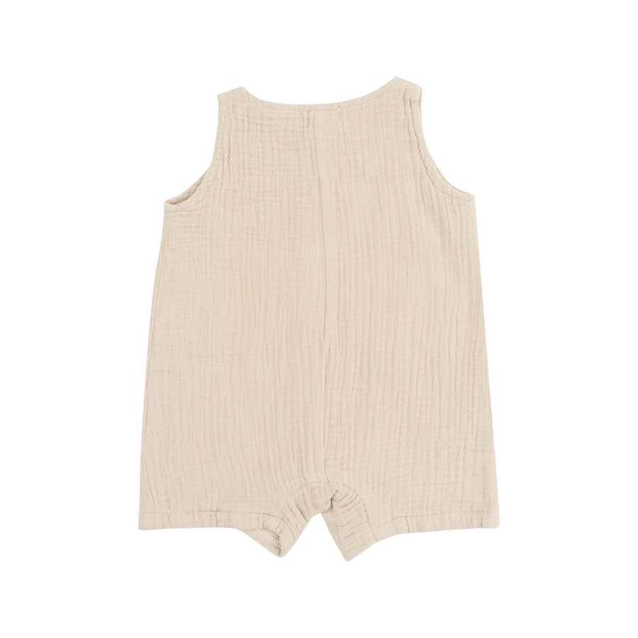 Shortie Romper - Oxford Tan