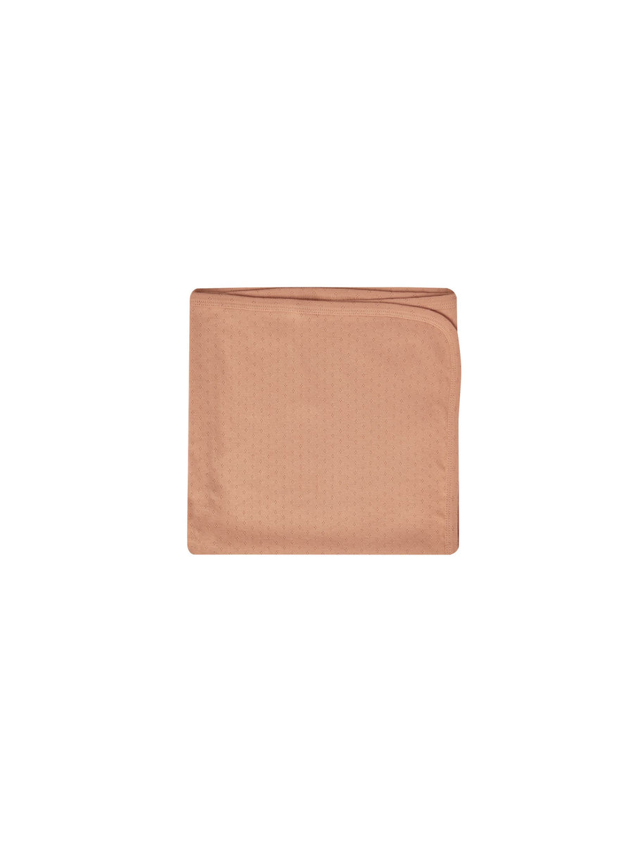 Pointelle Baby Blanket - Melon