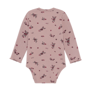 Long Sleeve Ribbed Bodysuit - Fawn Flower