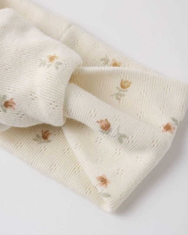 Pointelle Knotted Headband - Petit Fleur