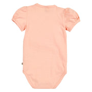 Cozy Me Frill Short Sleeve Bodysuit - Peach