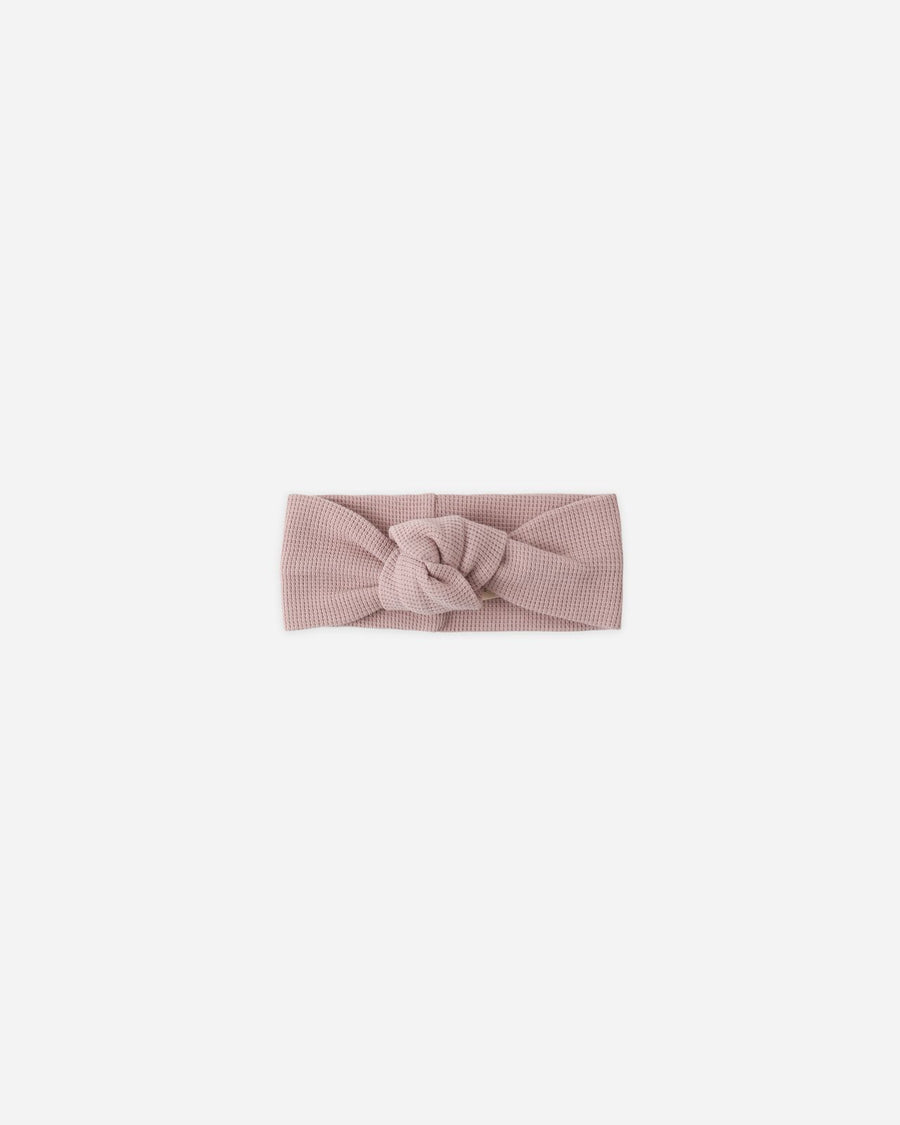 Waffle Knotted Headband - Mauve