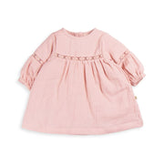 Crinkle Muslin Lace Dress - Lotus