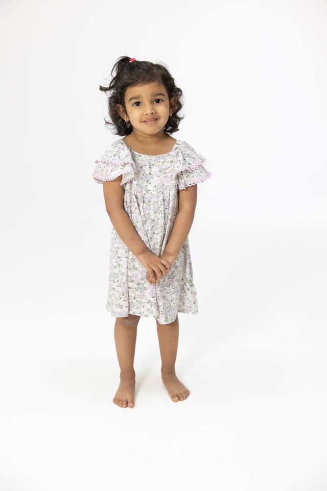 V-neck Dress and Bloomer - Shannon Floral