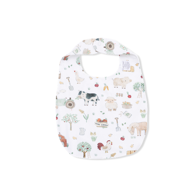 Feeding Bib - Cute Farm Animals - Uni