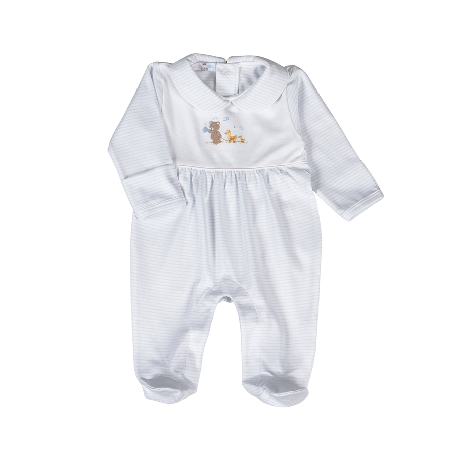 Blue Parade Pima Bib Footie