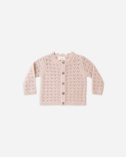 Scalloped Cardigan - Blush