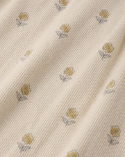 Ribbed Ruffle Romper - Buttercup