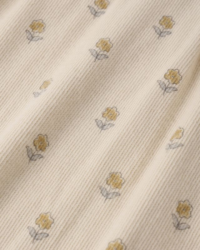 Ribbed Ruffle Romper - Buttercup