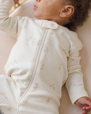 Zip Long Sleeve Footie - Bunnies