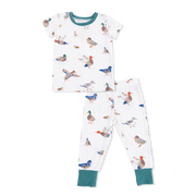 Short Sleeve Bamboo Loungewear Set - Ducks