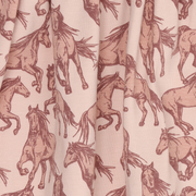 Long Sleeve Horse Dress - Cameo Rose