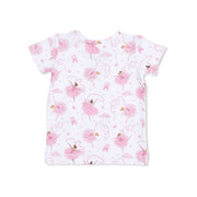 Short Sleeve Bamboo Loungewear Set - Ribbon Ballerinas