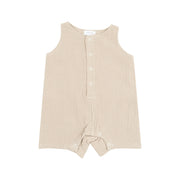 Shortie Romper - Oxford Tan