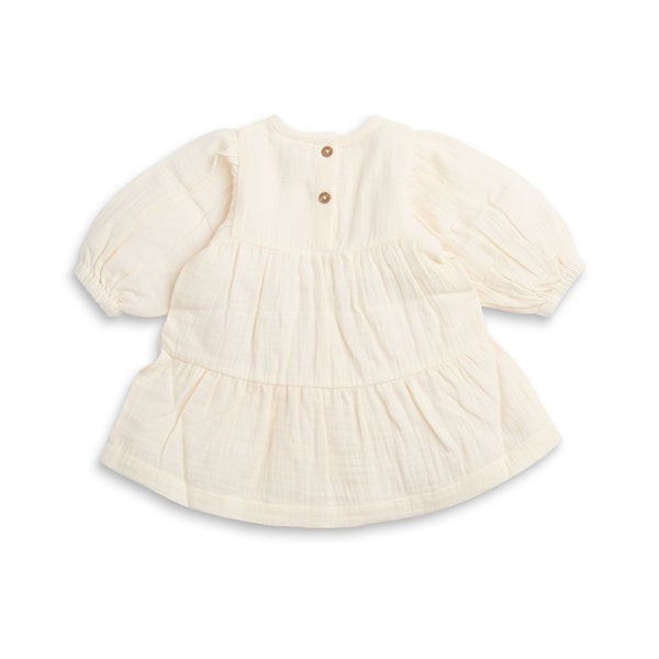 Organic Muslin Layered Dress - Birch