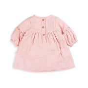 Crinkle Muslin Lace Dress - Lotus