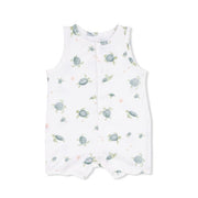 Sleeveless Shortie Romper - Sea Turtles