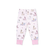 Short Sleeve Bamboo Loungewear Set - Fancy Hounds with Bows