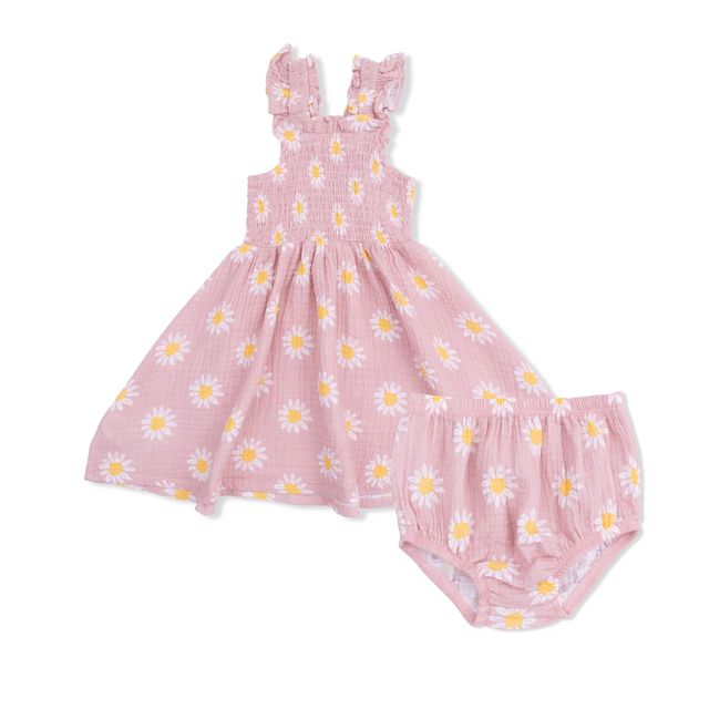 Smocked Sundress with Bloomer -Caitlyn's Daisy