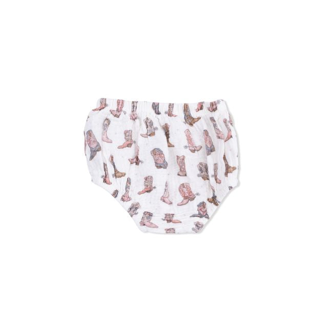 Smocked Ruffle Sundress with Bloomer - Cowgirl Boots