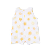 Sleeveless Shortie Romper - Happy Suns
