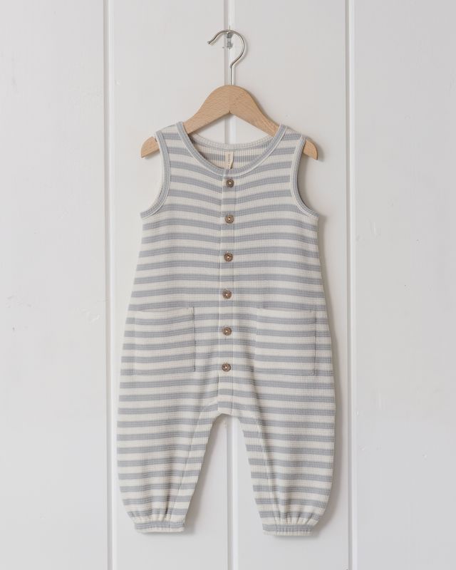 Waffle Jumpsuit - Sky Stripe