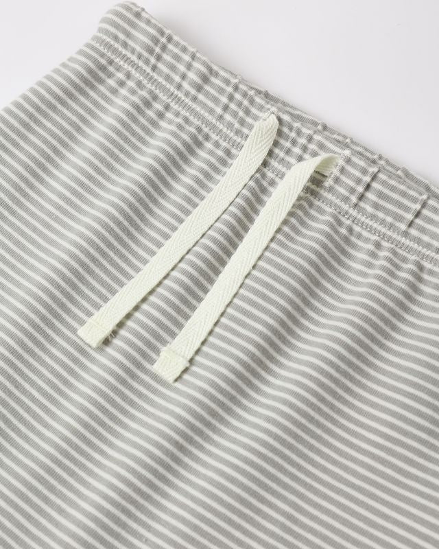 Drawstring Pants - Sage Micro Stripe
