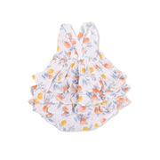Ruffle Sunsuit - Citrus Floral