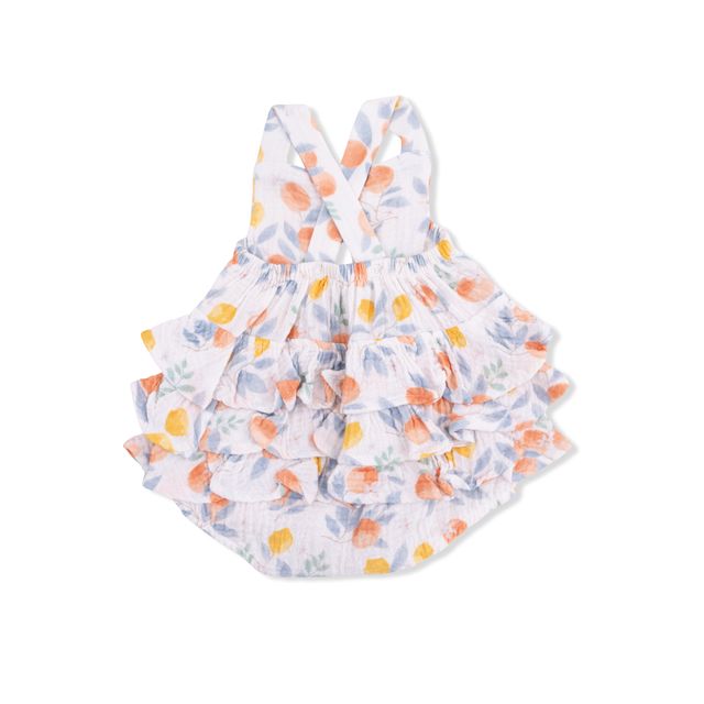 Ruffle Sunsuit - Citrus Floral