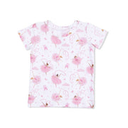 Short Sleeve Bamboo Loungewear Set - Ribbon Ballerinas