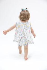 Ruffle Back Top & Bloomer - Ribbon Bouquets
