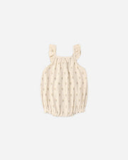 Ribbed Ruffle Romper - Buttercup