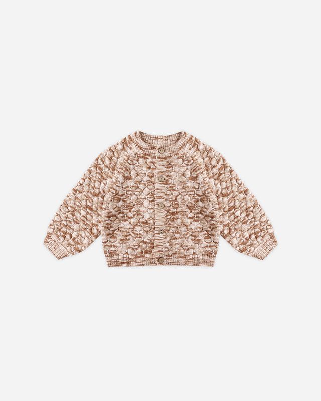 Bubble Knit Cardigan - Rose Speckle