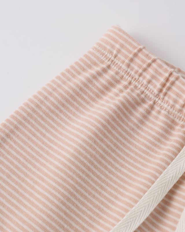 Drawstring Pants - Melon Micro Stripe