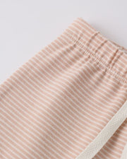 Drawstring Pants - Melon Micro Stripe
