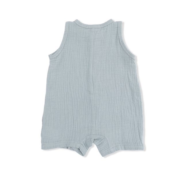 Sleeveless Shortie Romper - Jadeite