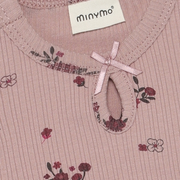 Long Sleeve Ribbed Bodysuit - Fawn Flower