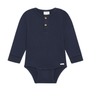 Long Sleeve Ribbed Bodysuit - Dark Sapphire