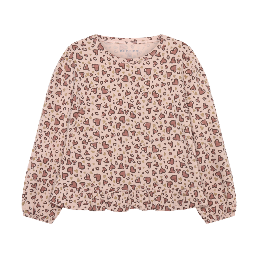 Long Sleeve Heart Shirt - Cameo Rose