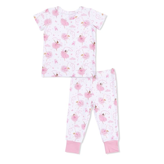 Short Sleeve Bamboo Loungewear Set - Ribbon Ballerinas